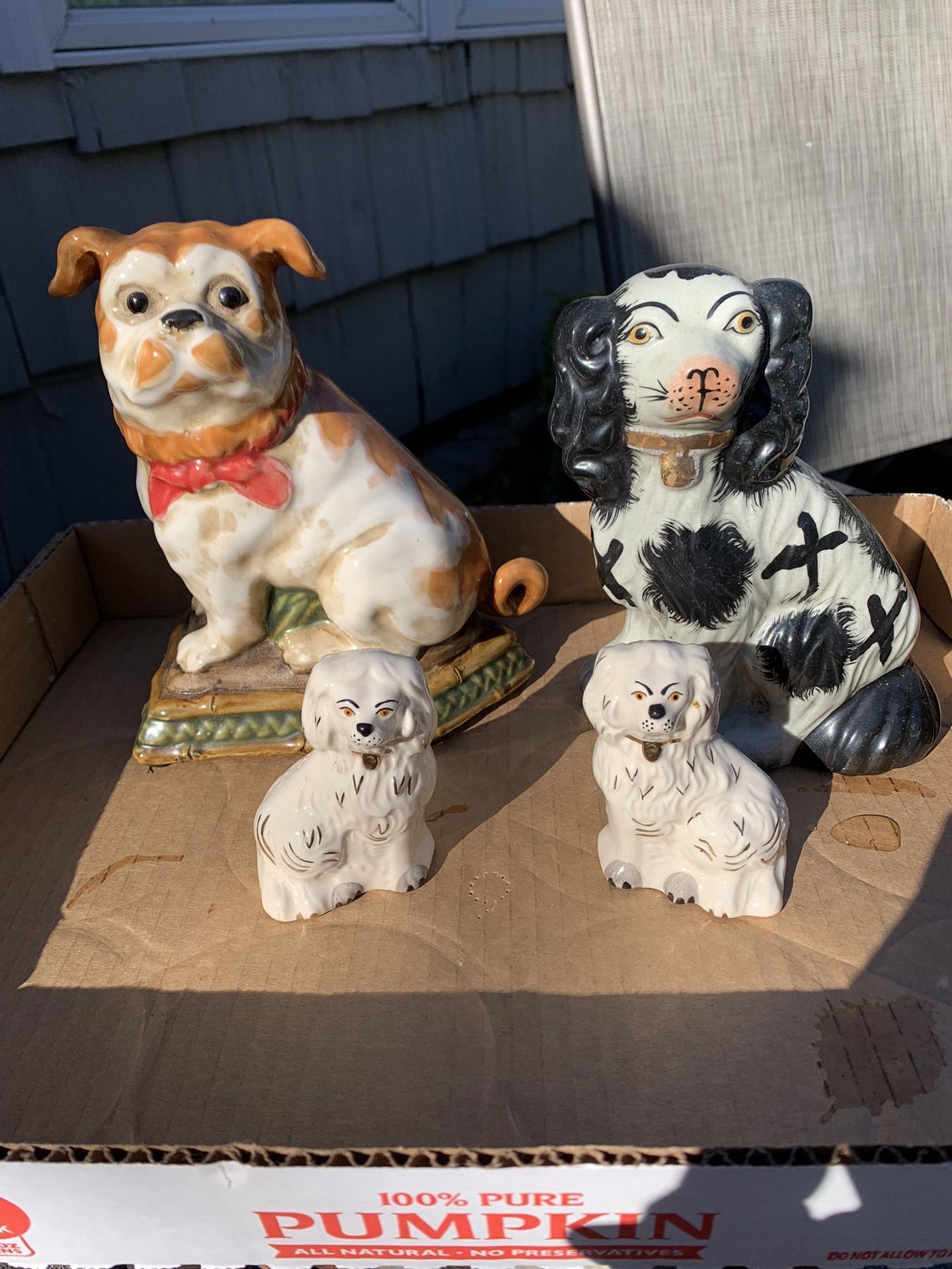 Decorative China Dogs - 2 Large. 2 Small 