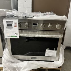 New Cosmo 36inch. 6-Burner Gas Range Convection Oven Natural Gas