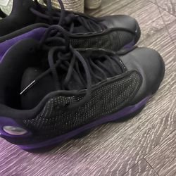 Purple And Black Jordan 13s