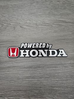 BRAND NEW 1PCS 3D Aluminum POWERED BY HONDA Car Front/Rear Badge Fender Body Emblem Decal Sticker