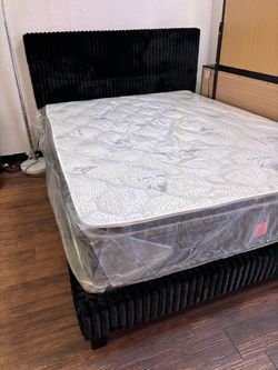 Black full size bed frame
