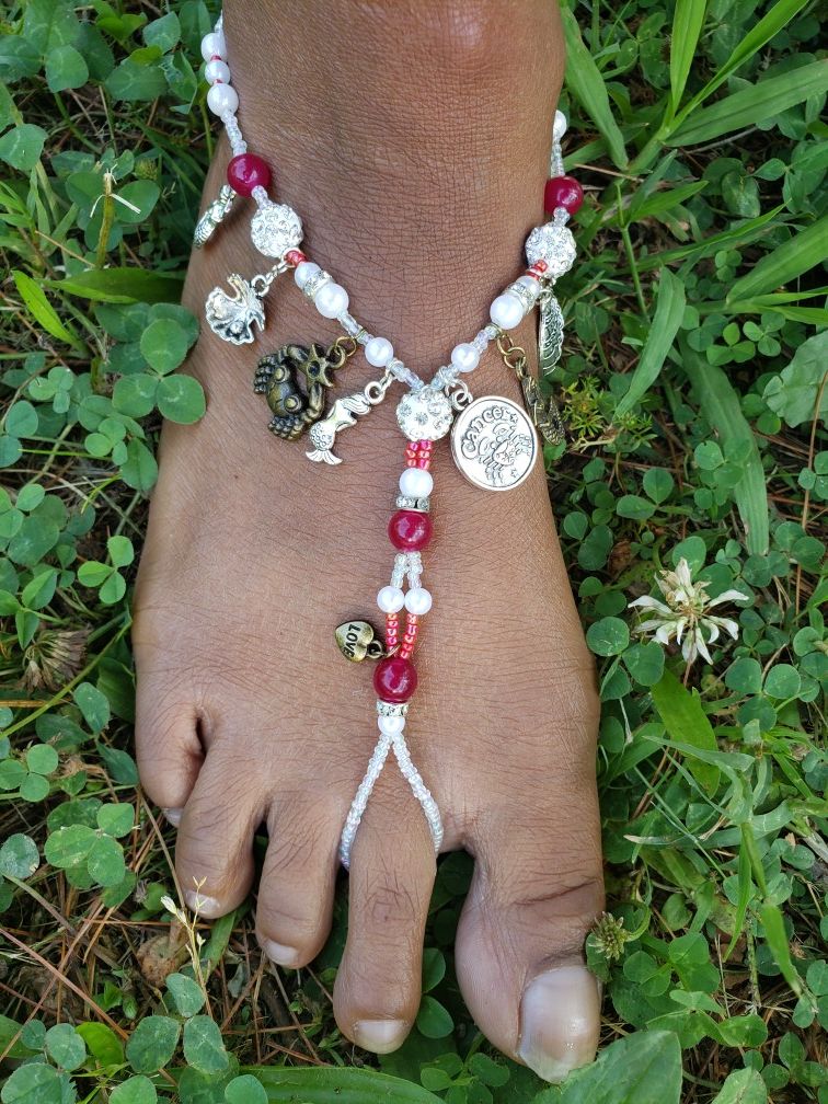 Cancer Zodiac Bottomless Sandals Foot Jewelry