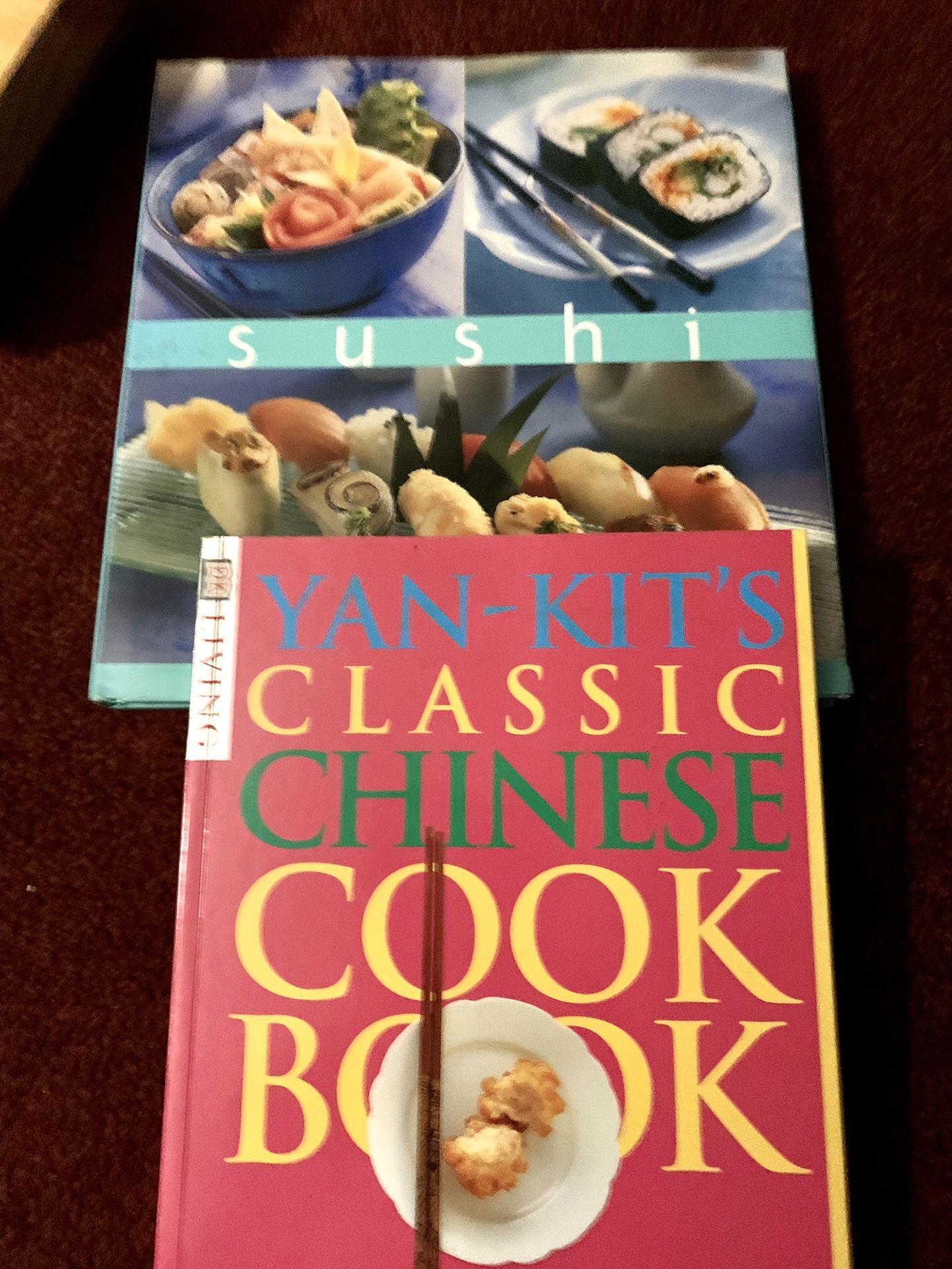 Japanese Sushi Cookbook, Chinese cookbook .with Bowls and Tea Set
