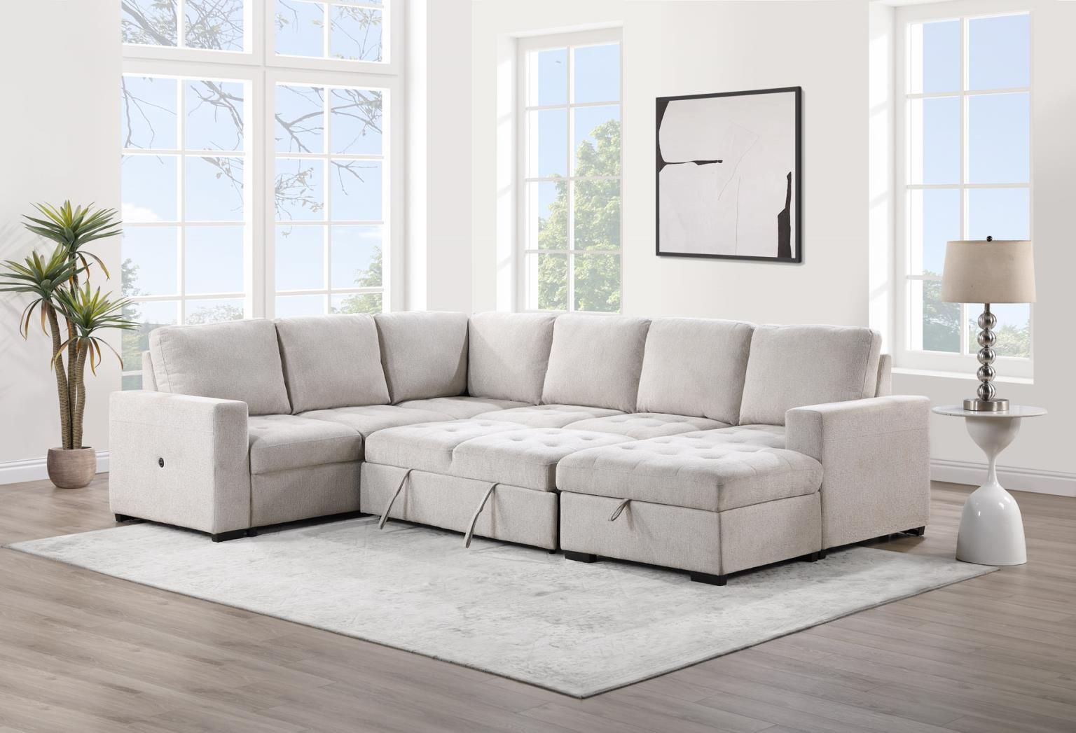 Sleeper Sectional. 🚚WE DELIVER🚚