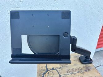 Black Laptop Tray with Monitor Arm Mount
