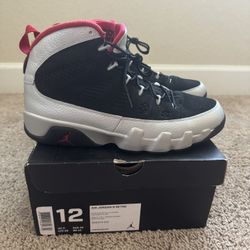 Nike Air Jordan 9 Retro Johnny Kilroy 2012 Size 12 302370-012 Black Grey Red