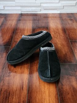 UGG Tasman II Slippers Black Suede Women’s Size 10