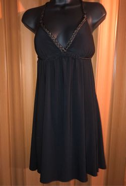 Guess jeans short,black, sexy dress! Ties in back gold rope LARGE