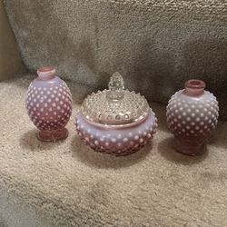 Cranberry Fenton set