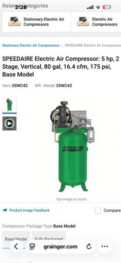Speedaire two stage air compressor