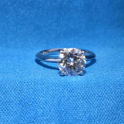 Moissanite 0.60 ctw Round Engagement Ring 