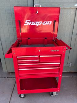 US General 5 Drawer Tech Cart Red