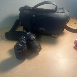 Nikon Camera with Bag and lense