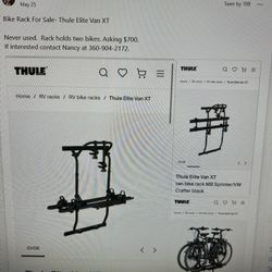 Bike rack - Thule Elite Van XT