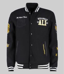 Sealed / New - Muhammad Ali x SP Varsity Jacket Black/Gold Size L
