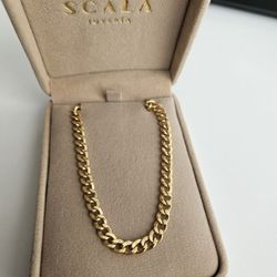 18K Yellow Gold 5mm Flat Curb Chain