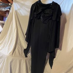 Black Robe With Hood And Face Covering  costume 
