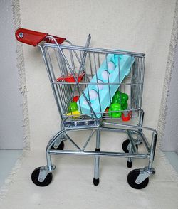 Toy Unisex Shopping Cart Melissa & Doug Steel Metal Includes Play Groceries Very Sturdy Won't Tip Rolls Great