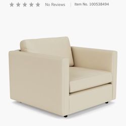 Pfister Armchair Leather Partchment 