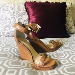 GUESS Leather Wedge Size 7