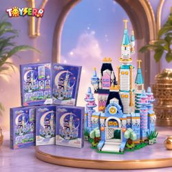 Castle Block 6 in 1 Princess Dream Castle Building Set – Creative DIY Mini Brick Toy for Kids