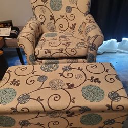 Chair,ottoman And Pillows 