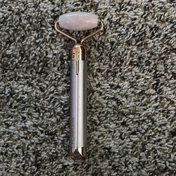 flawless rose quartz vibrating facial roller