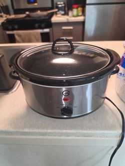 Stainless Steel Slow Cooker with Glass Lid