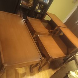 1970s 2 Tier End Table & Coffee Table Set  Mcm