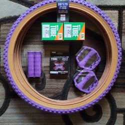NEW Bicycle Bmx Parts Bundle 20" Purple Classic