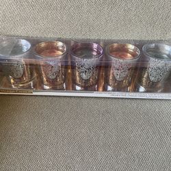 Set Of 5 Yankee Candle Christmas Candles