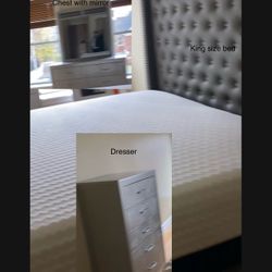 Silver King Size Bedroom Set
