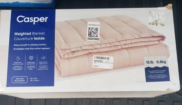 Casper Sleep Weighted Blanket, 15 lbs, Dusty Rose new selling for only $60 retails for $180 plus tax.
For restless sleepers who are looking for a cal