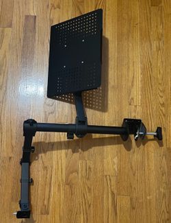 HUANUO Single Monitor Arm Desk Mount – Fits 32” Monitor + Laptop Stand