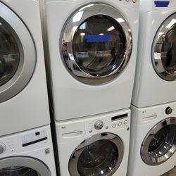LG Front Loading Washer And Stackable Gas Dryer Set 
