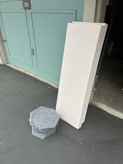 Acoustic panels and hexagon sound proofing pads