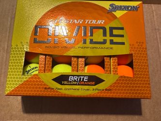 1 dozen BRAND NEW  Srixon Q Star Tour Divide mens Yellow / orange