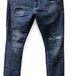G-Star Skinny Distressed Jeans - Dark Blue - 33x32