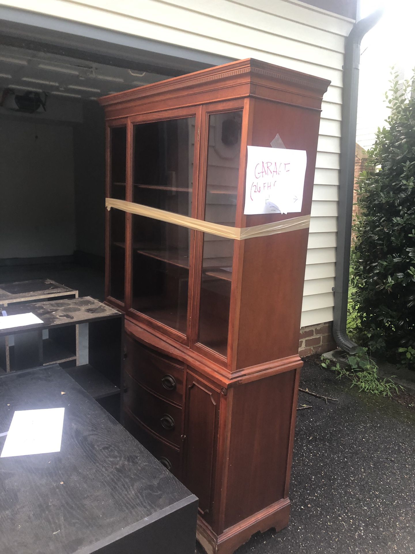 FREE China cabinet- must pick up in Rockville by 8/21