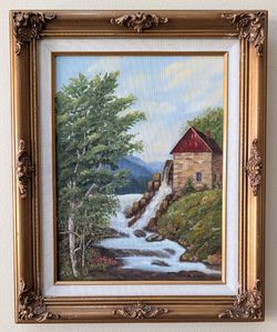 Mildred King Vintage Oil on Canvas "Breath of Spring" Landscape After Brightwell