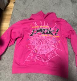 Pink Sp5der Hoodie Size M