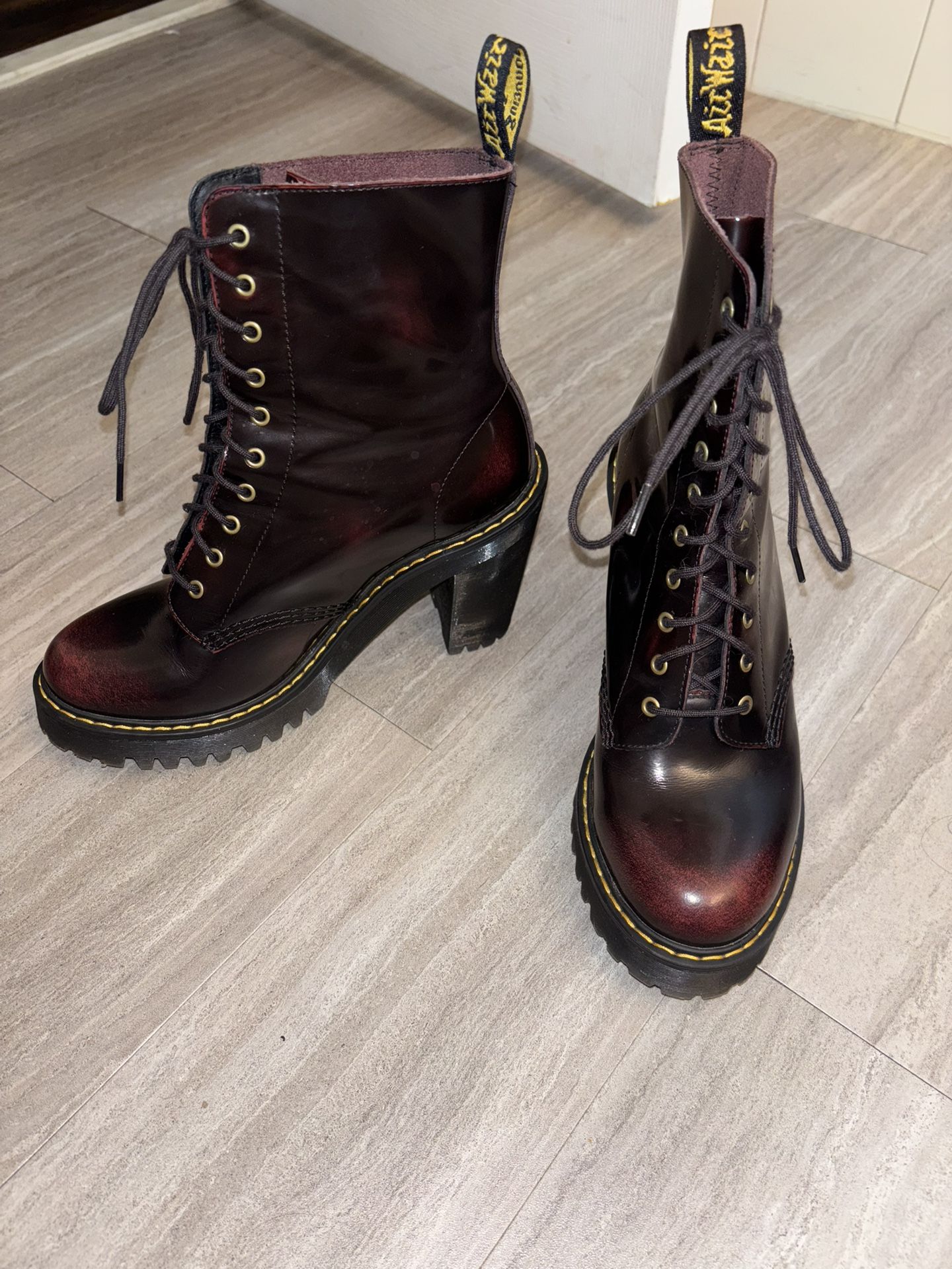 Cherry Red High Heels Martens Size Women
