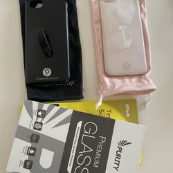 2 Loopy Case (iphone 6,7,8, SE) and 3 Screen Protectors