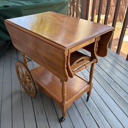 Vintage Maple Tea Cart