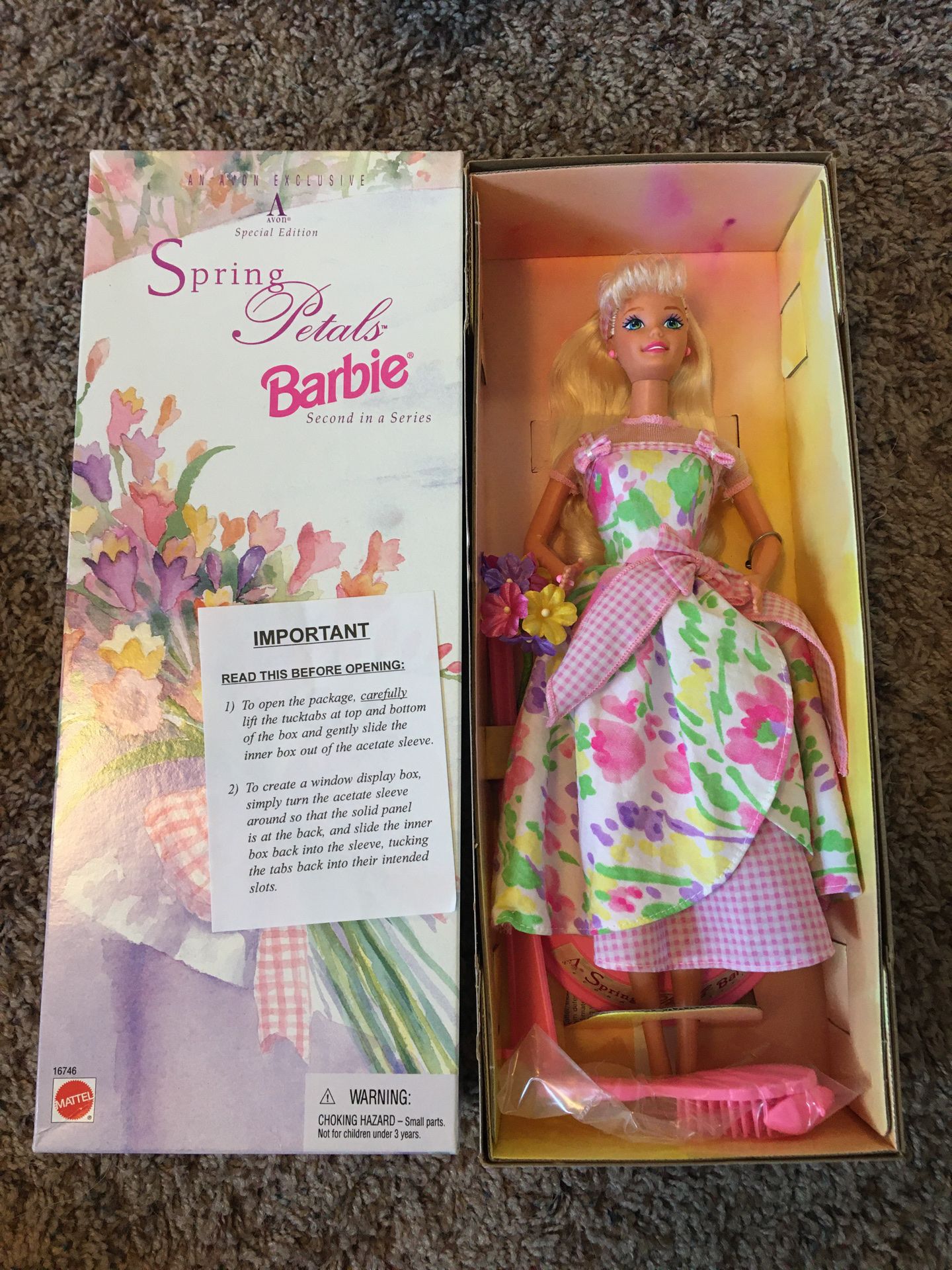 Spring petals Barbie figurine