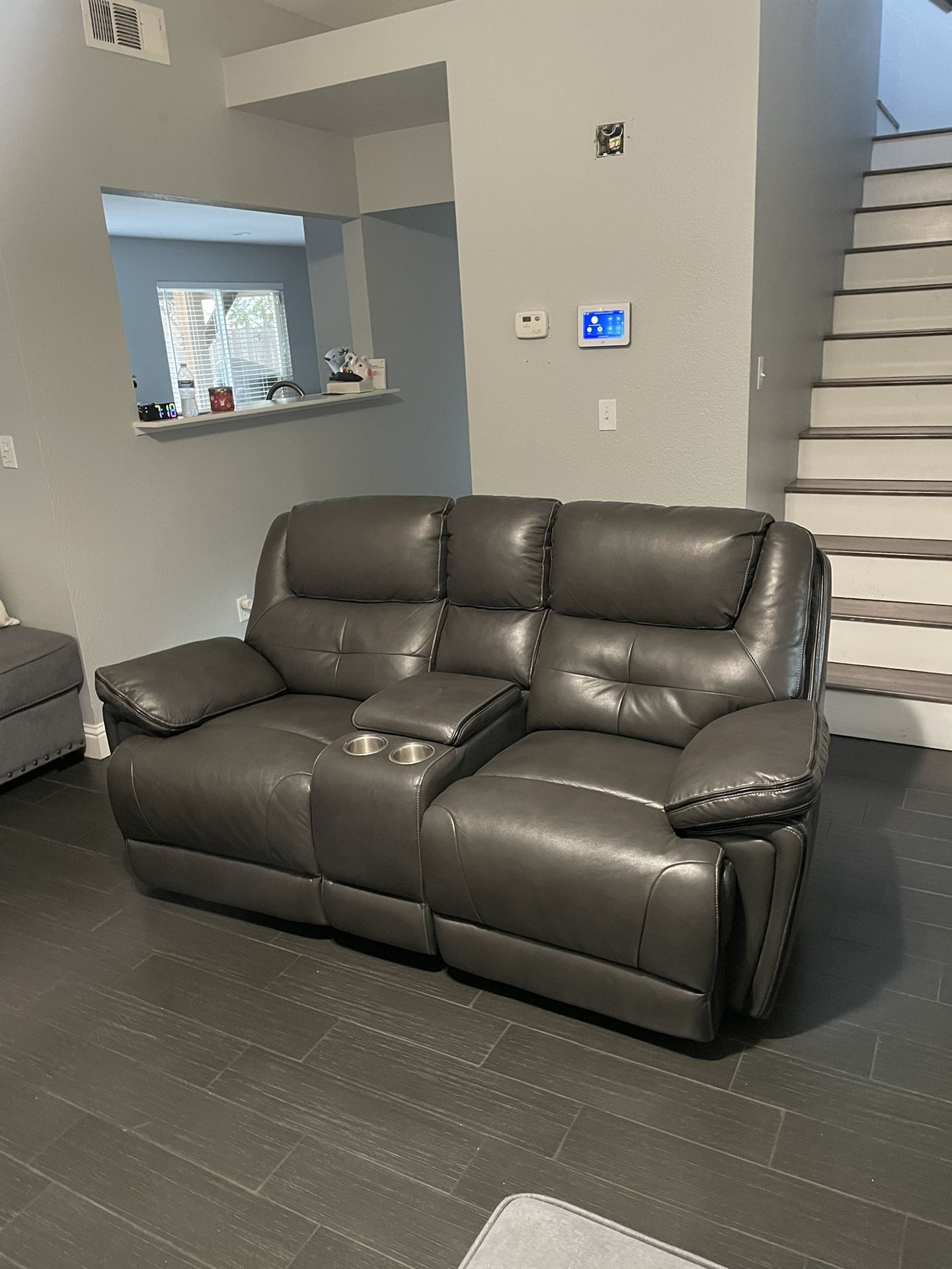 Leather Recliner Couch Sofa