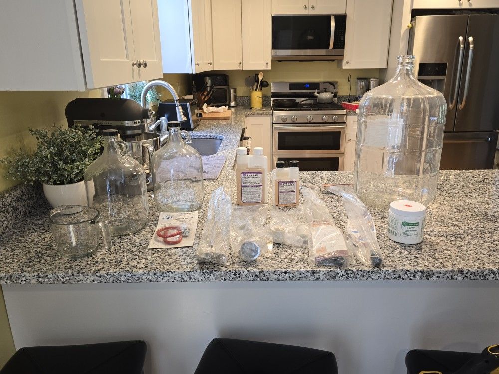 Beer/wine/mead making supplies, carboys