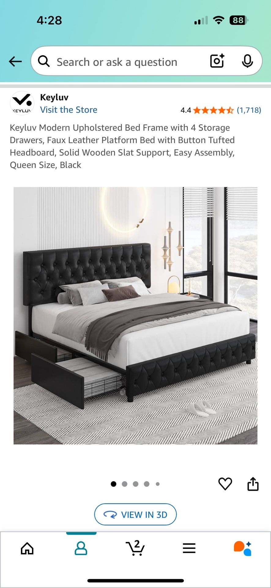 Queen Bed Frame With head Board