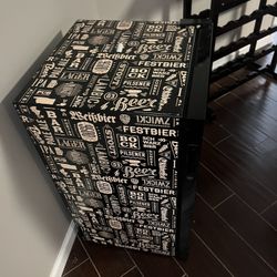 Newair "Beers of the World" Custom Beverage Fridge.