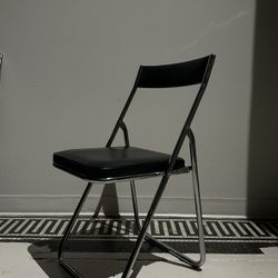 Sankei 1960s Japanese leather folding chair